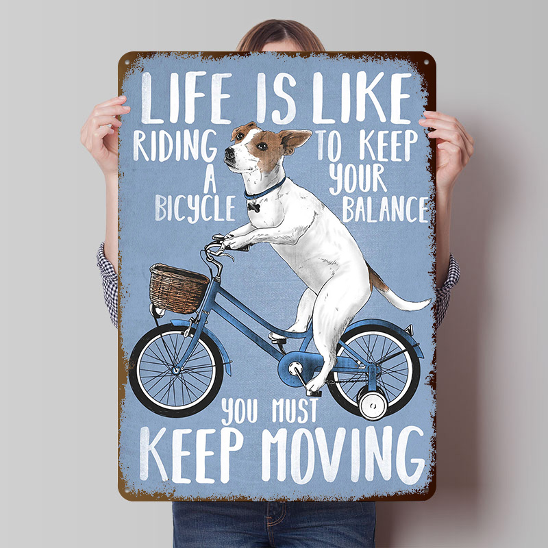 Desk Setup Poster - Металлический постер «Жизнь как езда на