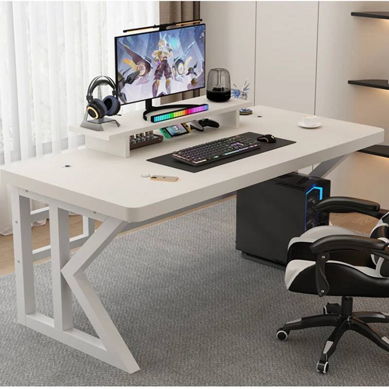 Desk Setup Laptop And Monitor - Игровой стол в форме L, гибкий