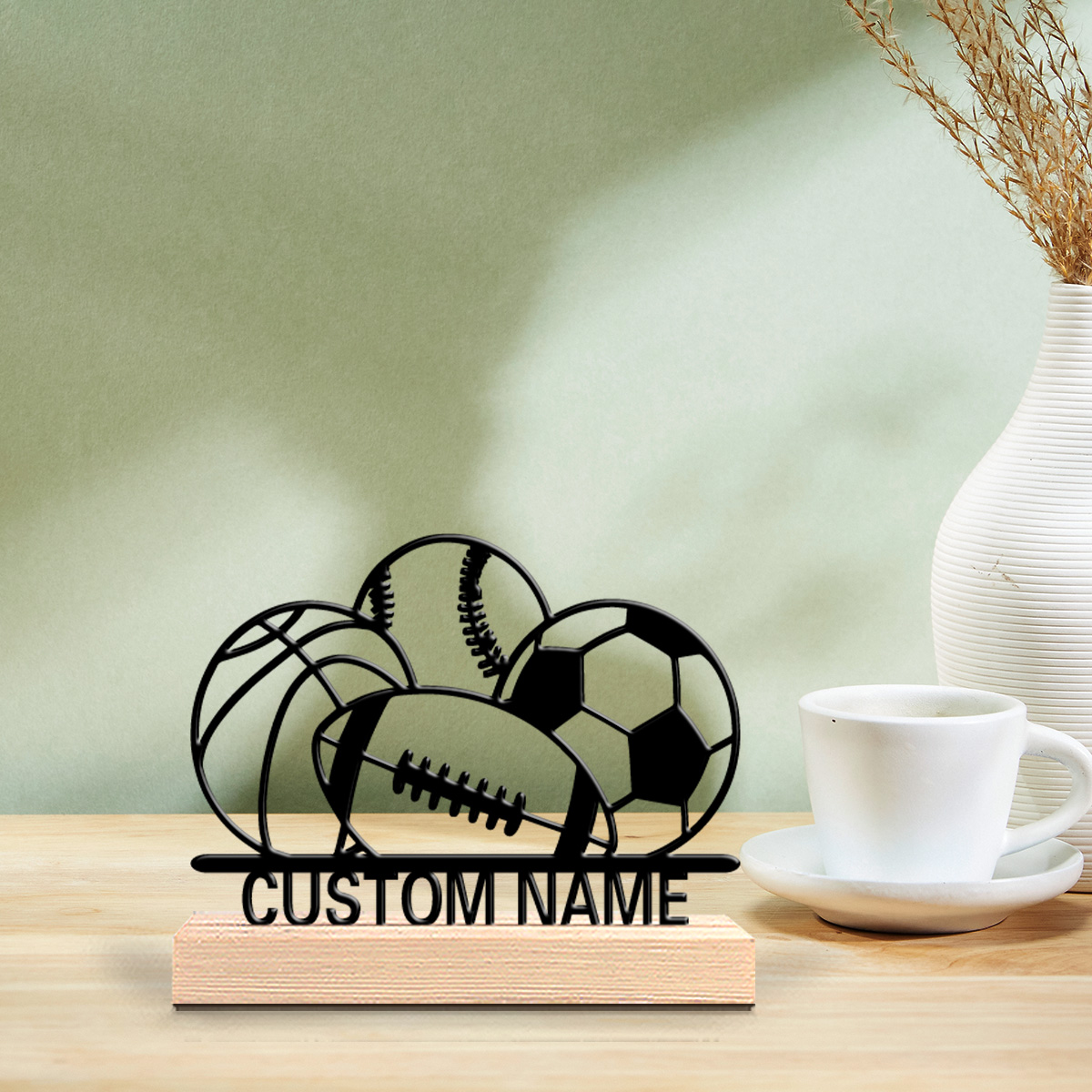 Desk Setup Decor - 1 шт. Мультяшный персонализированный деревянный настольный