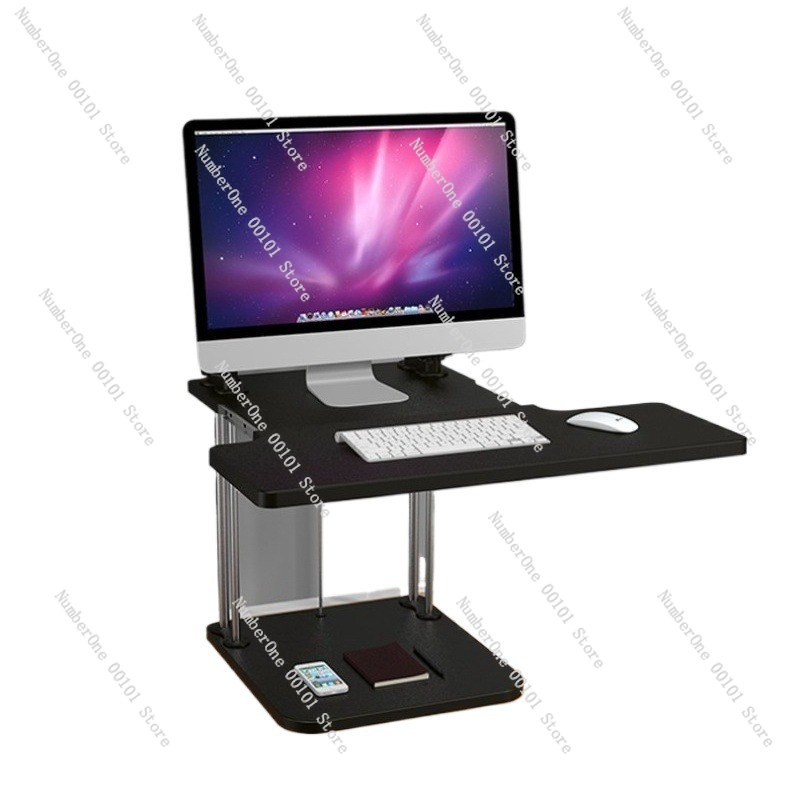 Desk Setup Laptop And Monitor - Регулируемый по высоте настольный конвертер для