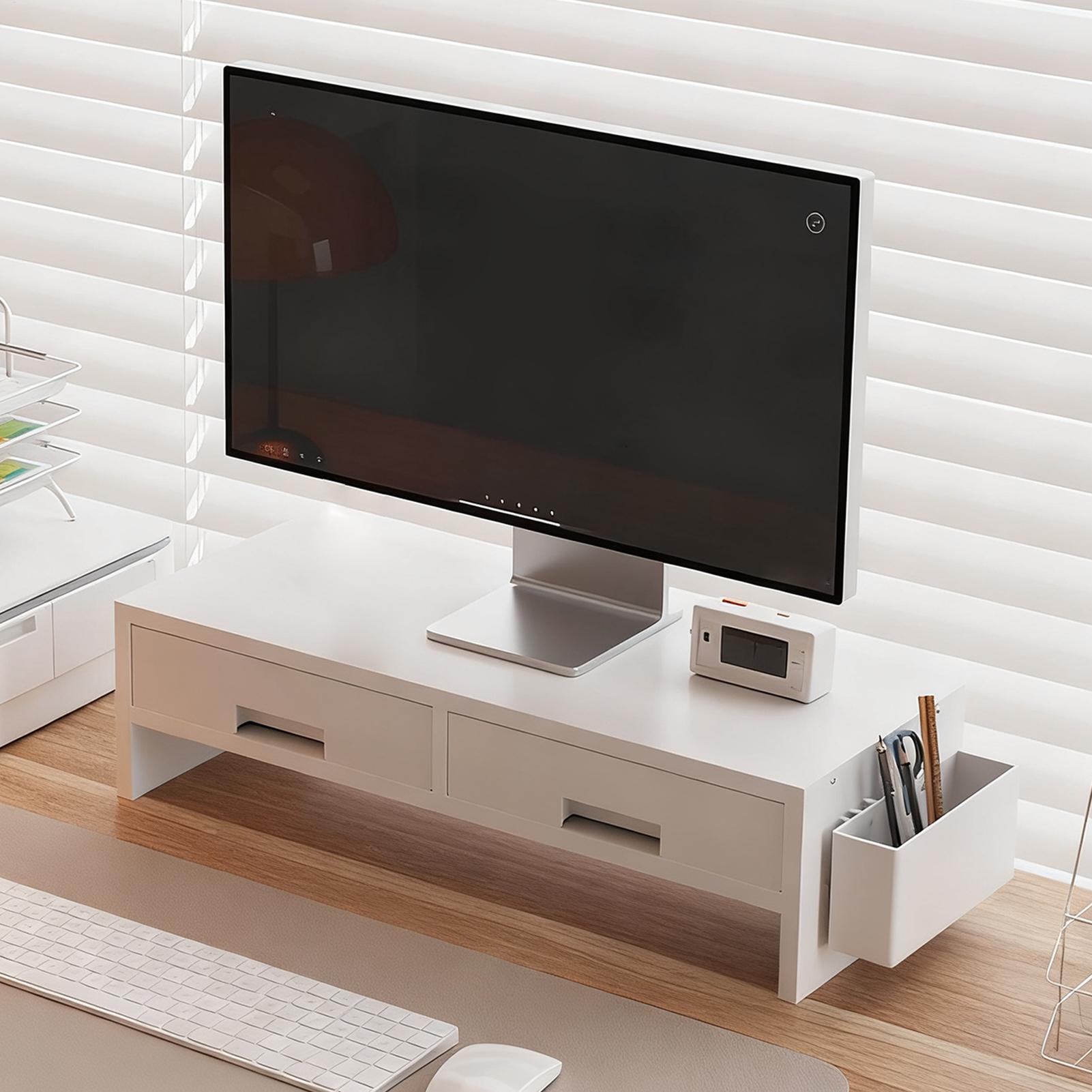 Desk Setup Riser - Настольная подставка для монитора, двойной ящик,