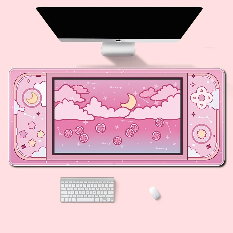 Desk Setup For Gaming - Большой настольный коврик с луной и