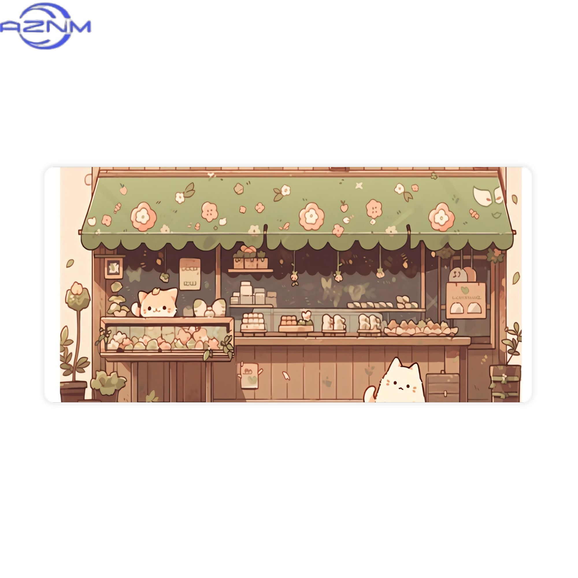 Desk Setup Streaming - Большой коврик для стола Cat Bakery