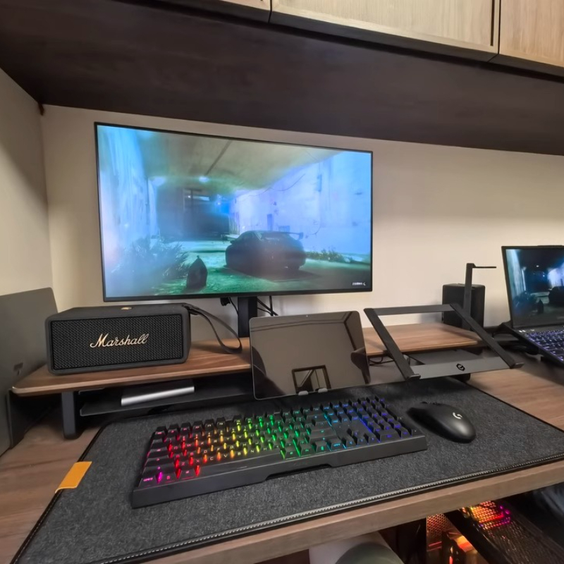 Desk Setup Laptop And Monitor - Модульная подставка для монитора, эргономичный настольный