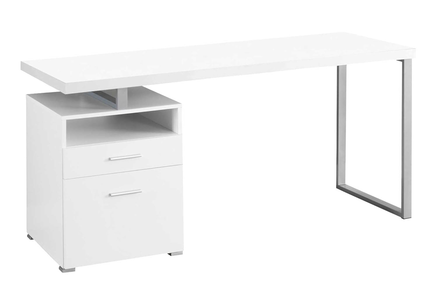 Desk Setup L Shaped - Компьютерный письменный стол с ящиками, открытой