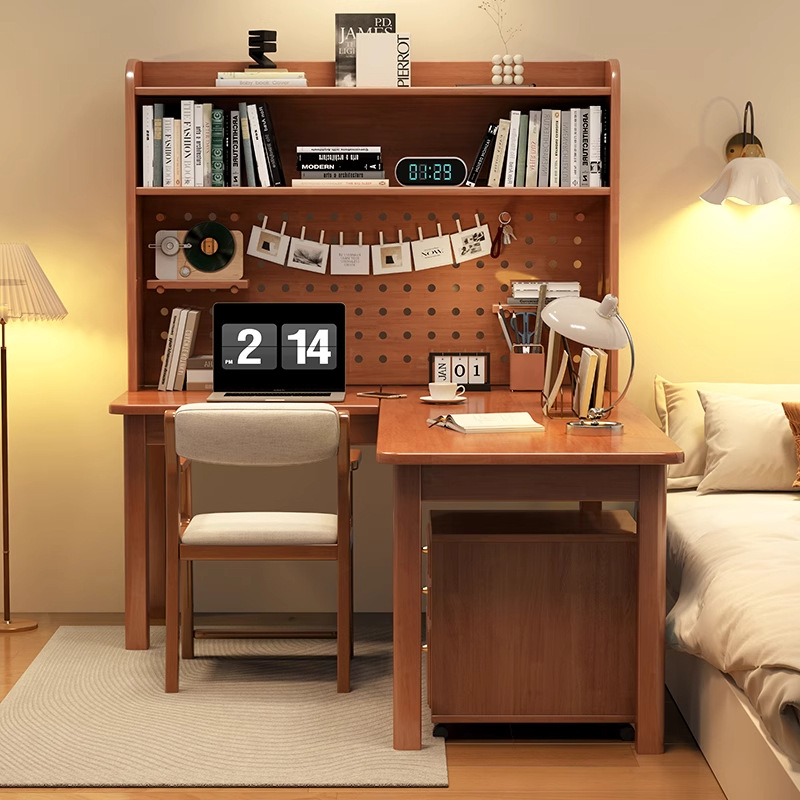 Desk Setup L Shaped - Современный угловой стол из массива дерева