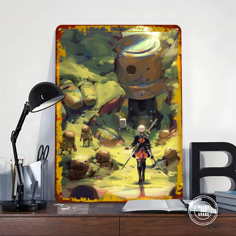 Металлический постер Nier Auto – обзор и цена Desk Setup Poster