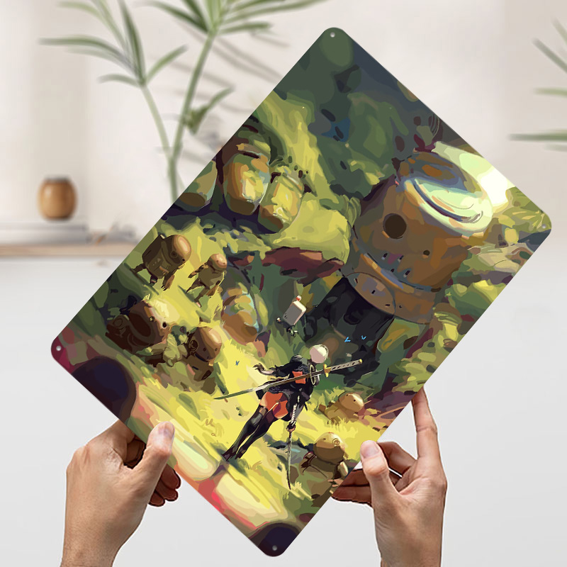 Металлический постер Nier Auto – обзор и цена Desk Setup Poster