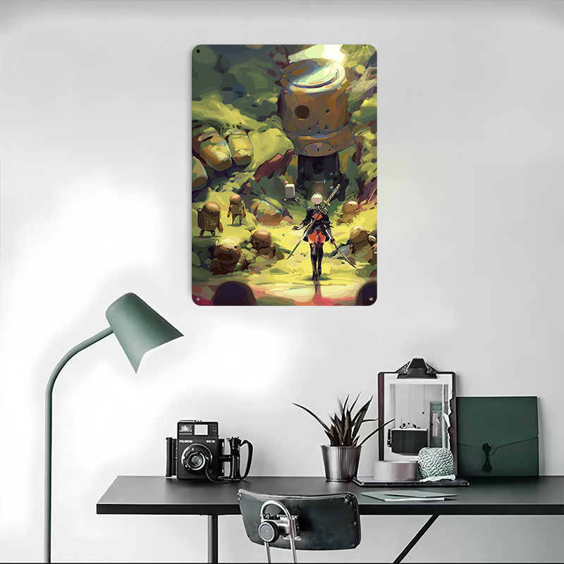 Металлический постер Nier Auto – обзор и цена Desk Setup Poster