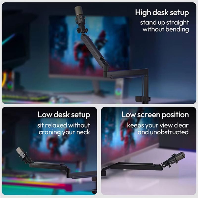 PHILE-ZJ05 Регулируемая микроф – обзор и цена Desk Setup Streaming