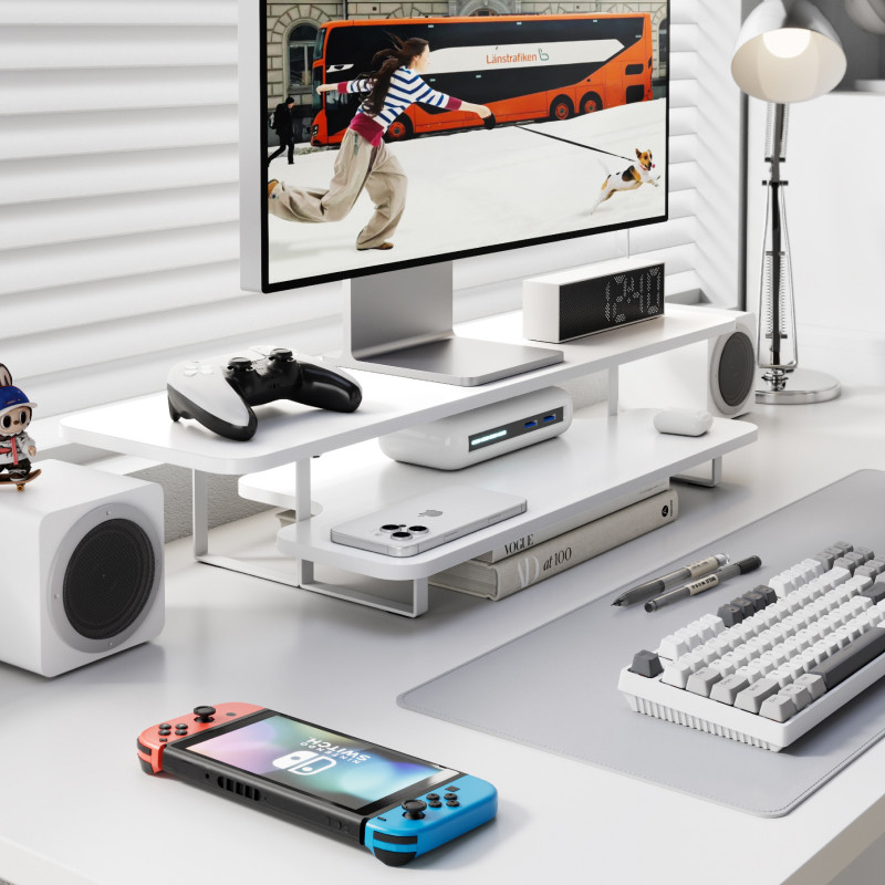 Подставка для монитора из масс – обзор и цена Desk Setup Laptop And Monitor