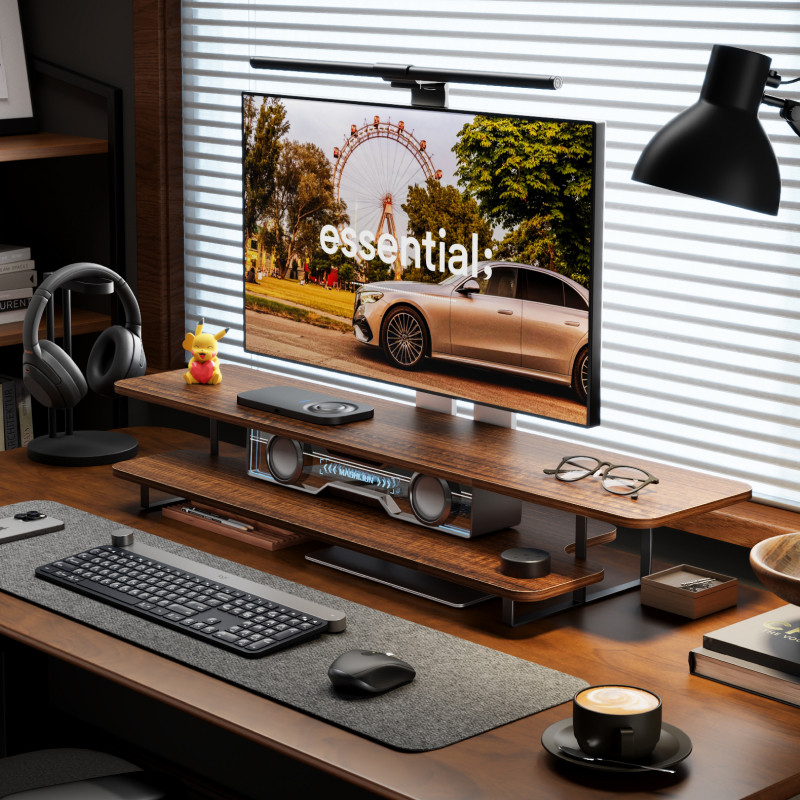 Подставка для монитора из масс – обзор и цена Desk Setup Laptop And Monitor