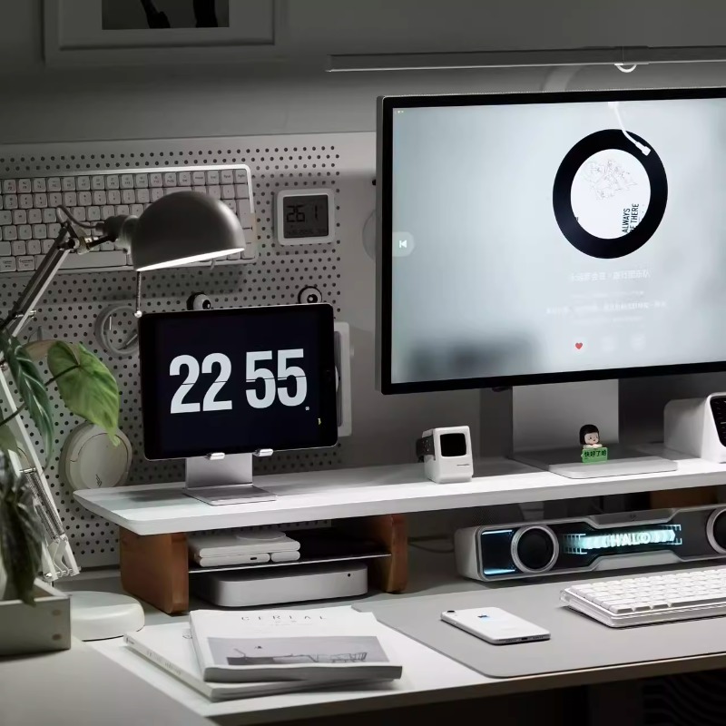 Современная подставка для мони – обзор и цена Desk Setup Laptop And Monitor