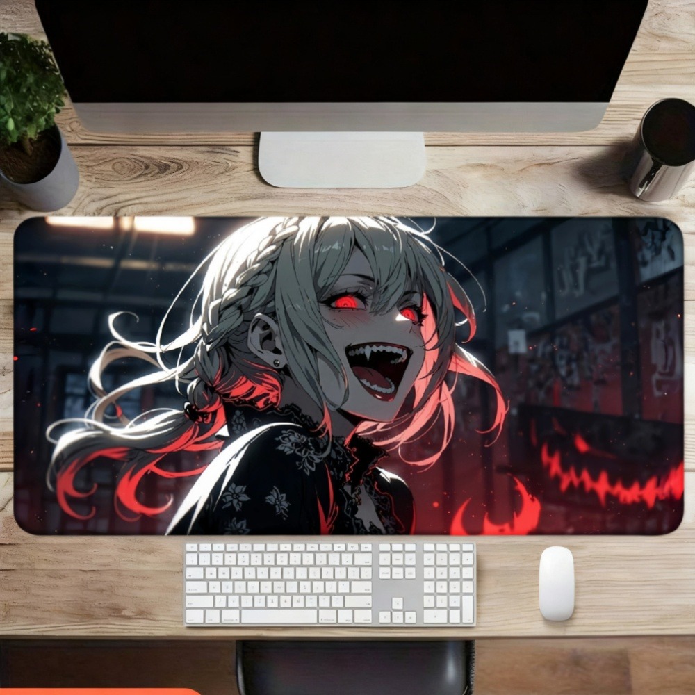 Аниме-девушка с красными пламе – обзор и цена Desk Setup Designer