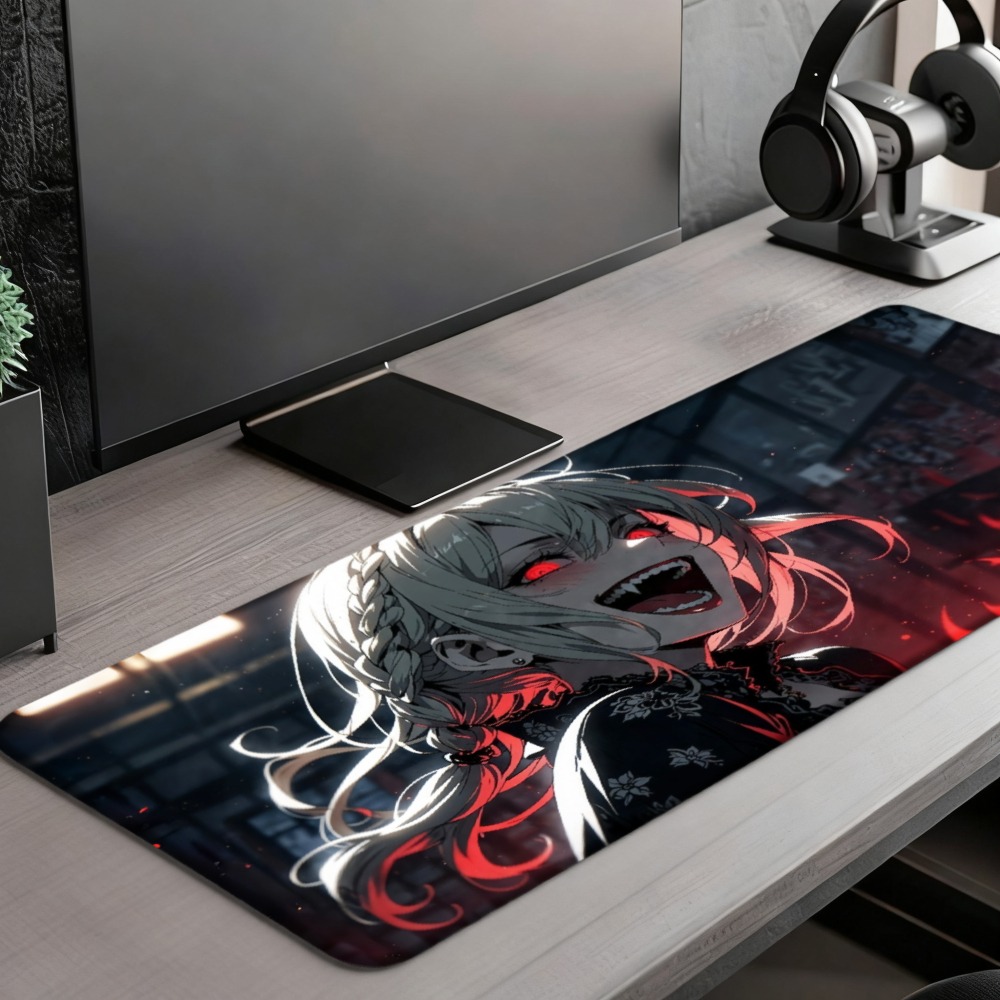 Аниме-девушка с красными пламе – обзор и цена Desk Setup Designer