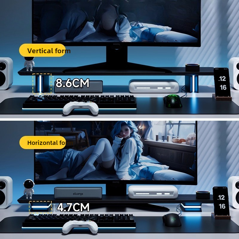Подставка для монитора RGB, эр – обзор и цена Desk Setup Laptop And Monitor