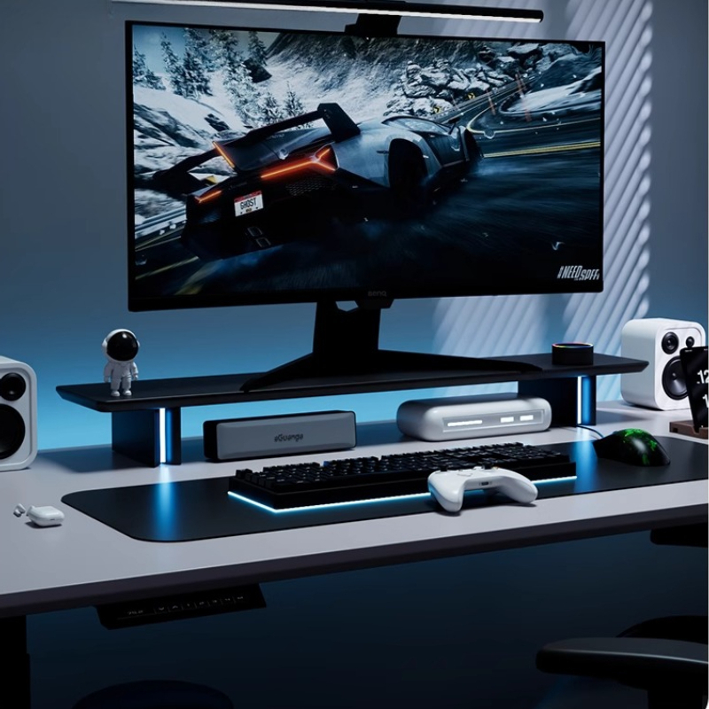 Подставка для монитора RGB, эр – обзор и цена Desk Setup Laptop And Monitor