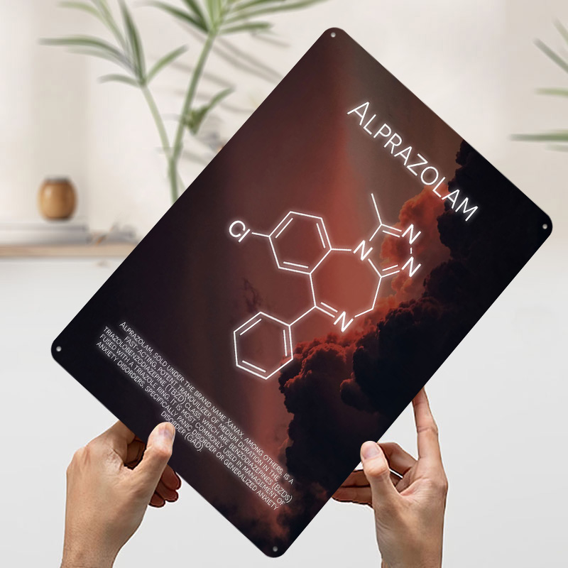 Alprazolam Molecule жесть пост – обзор и цена Desk Setup Poster