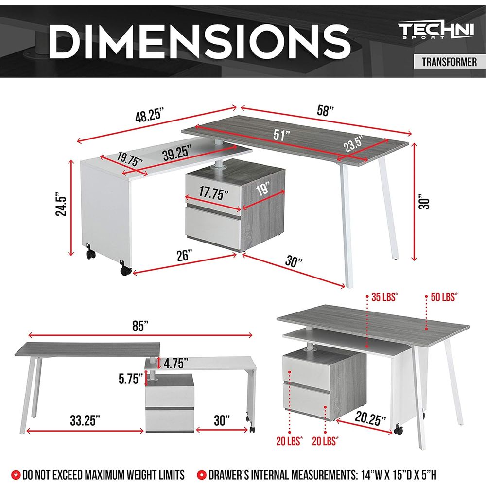 Игровой стол L-образной формы  – обзор и цена Desk Setup L Shaped