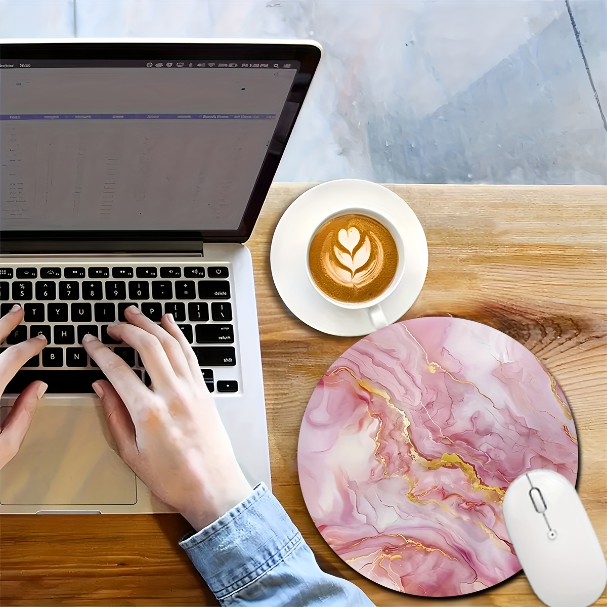 Розовый мраморный коврик для м – обзор и цена Desk Setup Pc And Laptop