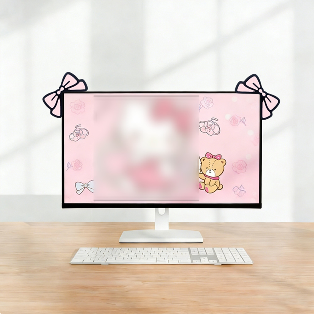 Милый розовый бант-украшение д – обзор и цена Desk Setup Laptop And Monitor