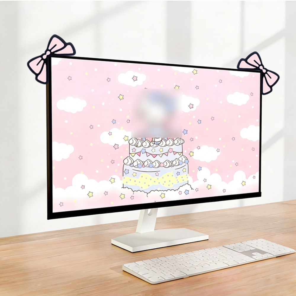 Милый розовый бант-украшение д – обзор и цена Desk Setup Laptop And Monitor