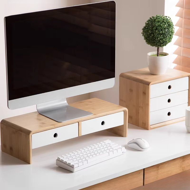 Бамбуковый монитор для ноутбук – обзор и цена Desk Setup Laptop And Monitor