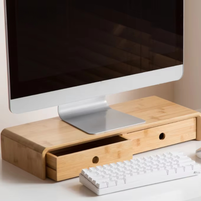 Бамбуковый монитор для ноутбук – обзор и цена Desk Setup Laptop And Monitor