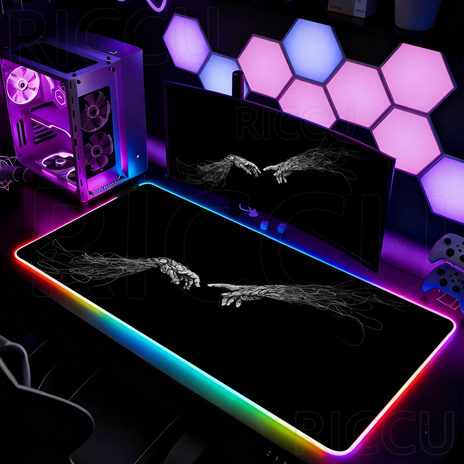 Большой коврик для мыши RGB XX – обзор и цена Desk Setup Pc And Laptop