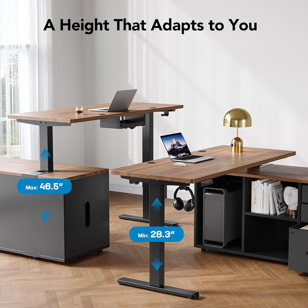 55-дюймовый L-образный стол-тр – обзор и цена Desk Setup L Shaped